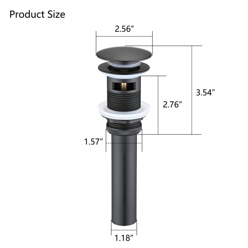 2.75'' W Pop-Up Yes, Matte Black