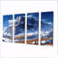 Décoration murale enneigée «Snowy Mountain Top - Winter Mountains», 4 pièces-221570061
