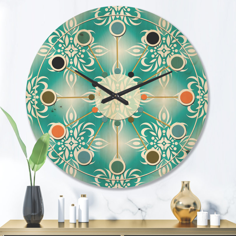 Horloge murale rétro Mid-Century, Très grand