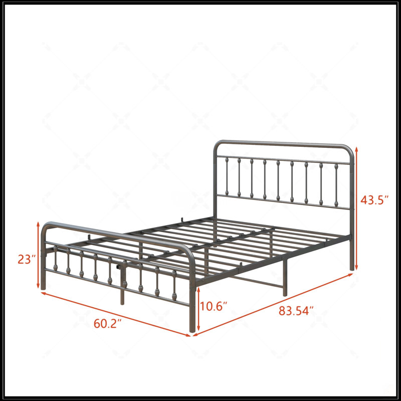 Metal Bed Frame Queen Size Platform