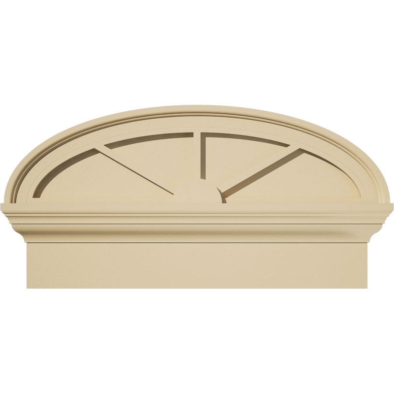 Fronton en uréthane Elliptical Signature, brun clair apprêté, 24 po x 12,875 po x 2,75 po, Combinaison, 3 rayons