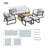 Elves 7 - Person Patio Conversation Set with Cushions-1809675354