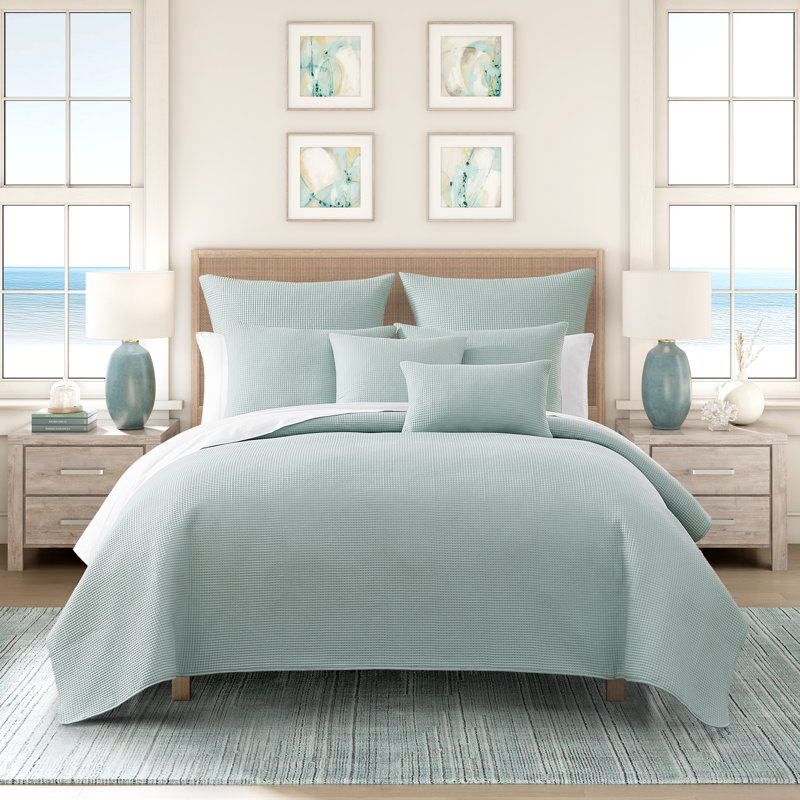 3 pièces. Ensemble de courtepointe, Full/Queen Quilt + 2 Shams, Teal