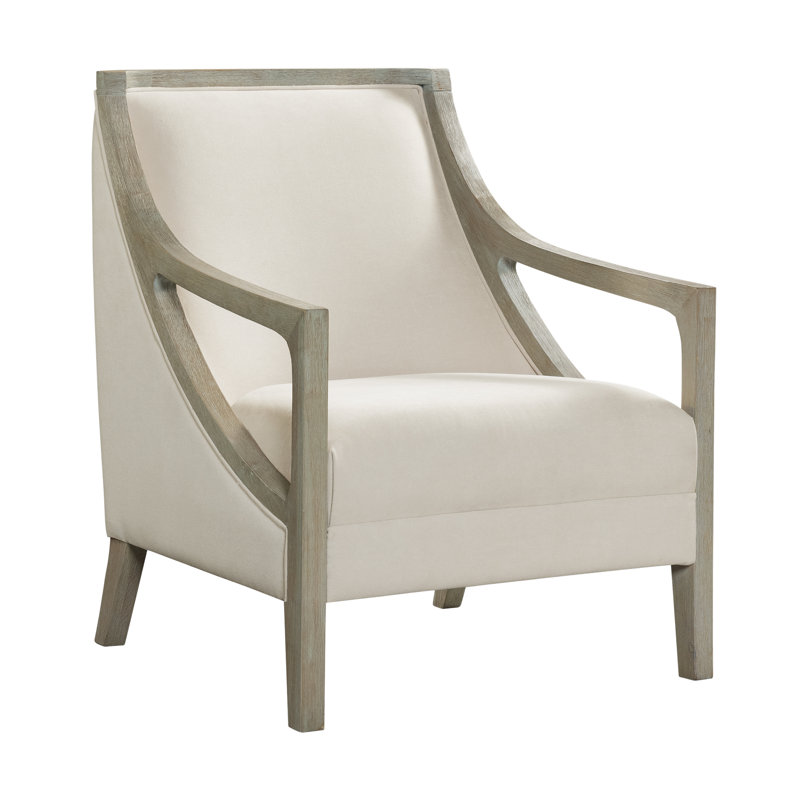 Fauteuil en polyester 28 po, Naturel, Blanc
