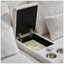 Canapé de 114 po avec console, 2 porte-gobelets et 3 ports USB câblés, canapé en tissu de lin moderne avec 4 coussins pour le salon, un appartement (4 places)-118043596