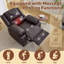 Manual Recliner Chair for Adults - 135° Front & Rear Adjustable, with Heating & Massage, Side Storage Pockets & Remote Control-515889431