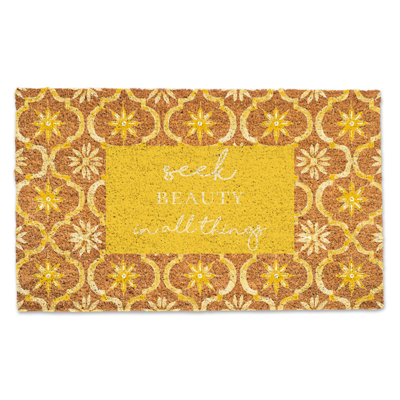 Gregery Non-Slip Geometric Doormat