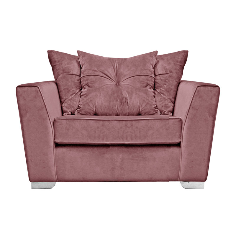 Quade 2 Seater Velvet Loveseat, Lavender