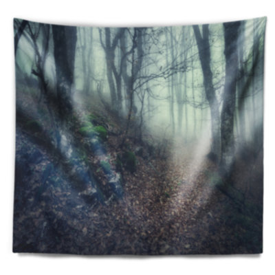 Chemin à l'ancienne en tapisserie forêt