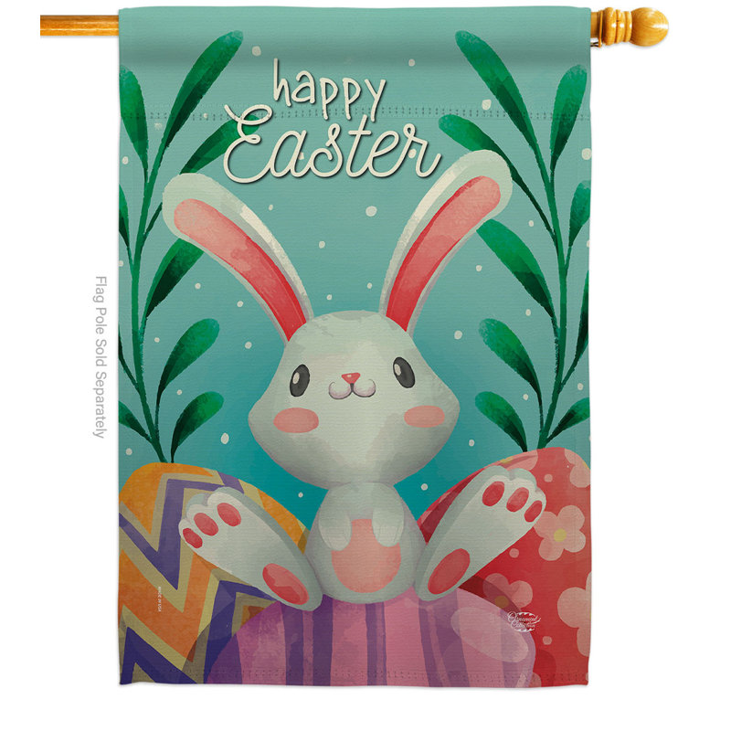 Double Sided Polyester Easter, 40" H x 28" W