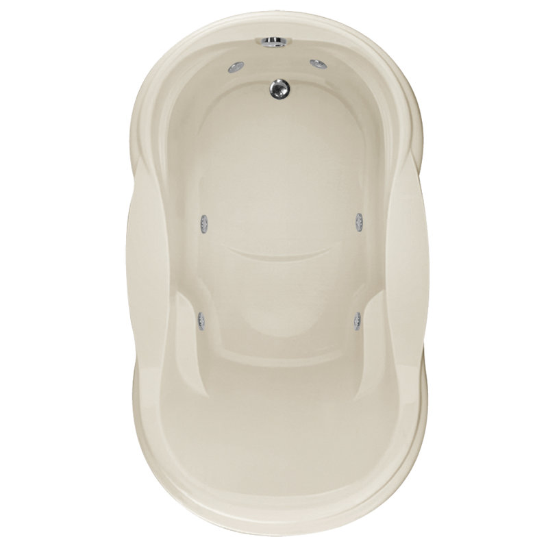 Vanessa 72'' L Soaking Bathtub, Biscuit, White