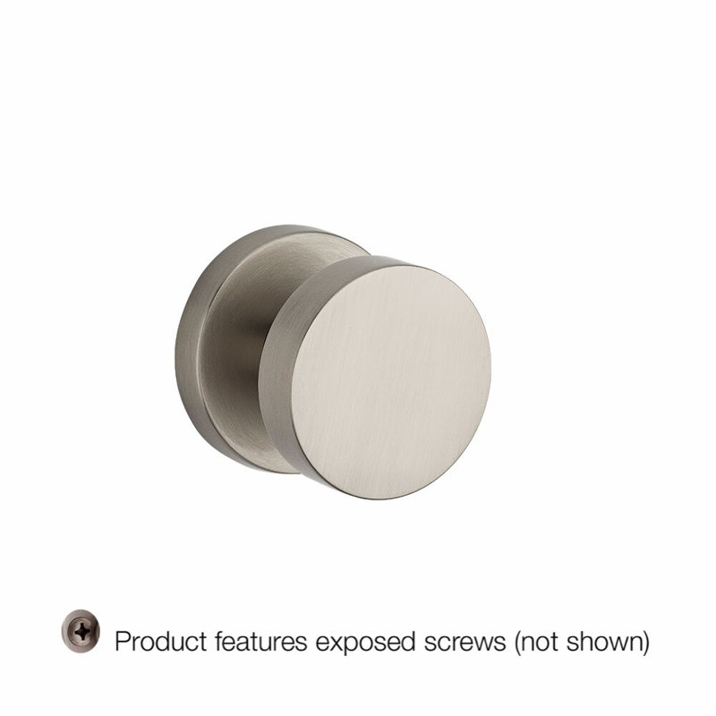 Contemporary Single Dummy Door Knob, Satin Nickel