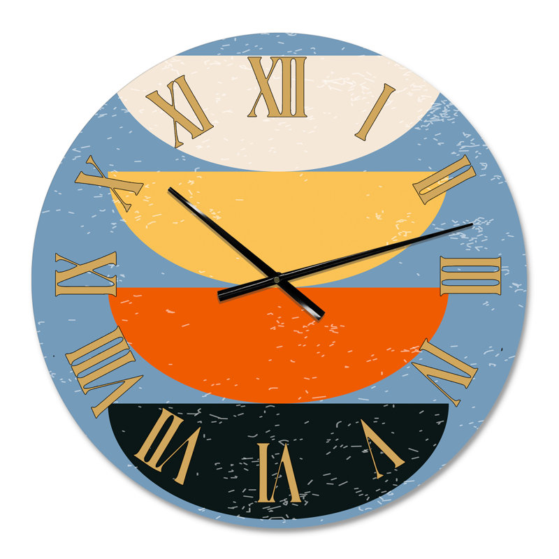 Minimal Compostions géométriques de formes élémentaires XXV - horloge murale moderne, Petit