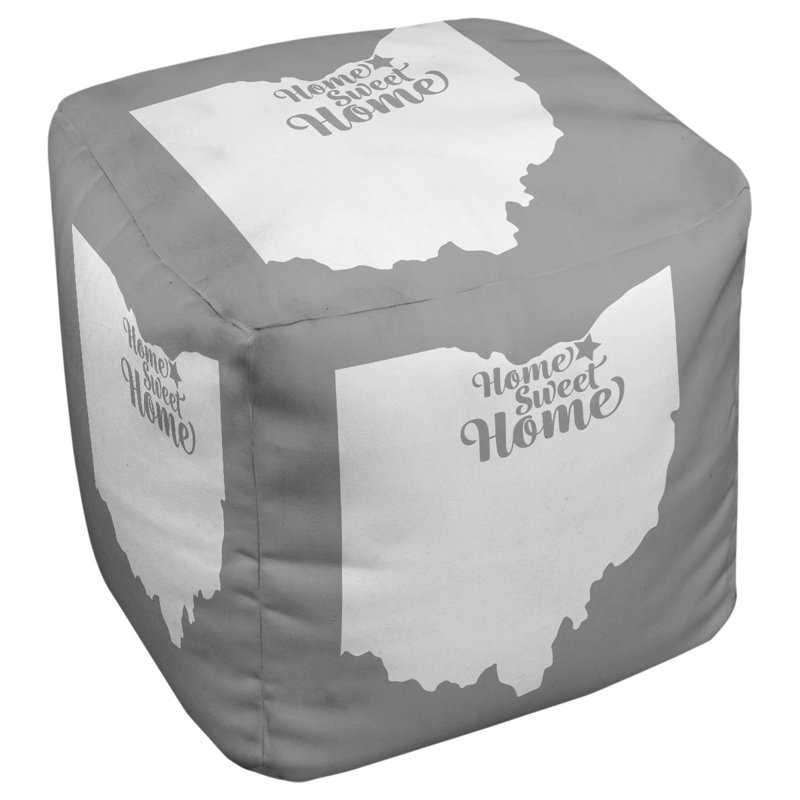 Repose-pieds à cubes cleveland the home, Gris