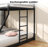 Metal Bunk Bed with Reversible Ladder-1433841535