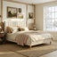 Base de lit tapissier avec tête de lit à oreilles Deeb-609195245-553496537