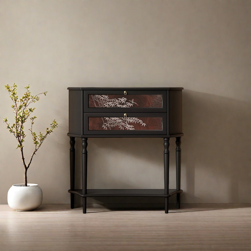 Retro Elegant Solid Wood Console Table