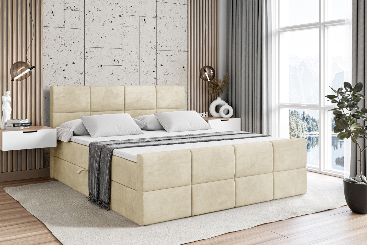 Latitude Run Arcadio Box Spring Bed with Bed Box and Topper | Wayfair.ie