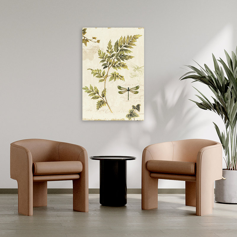 Ivies and Ferns III Crop - Art botanique crème brun et beige, H 36 po x l 24 po
