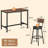 Dining Table Set for 4, 5-Piece Counter Height Bar Table Set with 4 PU Upholstered Stools