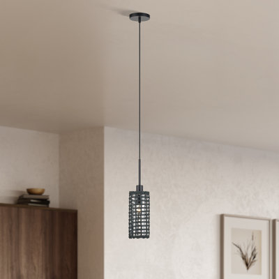 Mini-luminaire suspendu noir 1 lumière Cassiday