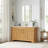 Epworth 60" Single Bath Vanity in Oak Natural Brown with Silk White Quartz Stone Top-1476139661