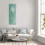  'Iris On Blue' by Danhui Nai Acrylic Glass Wall Art, 16" x 48"