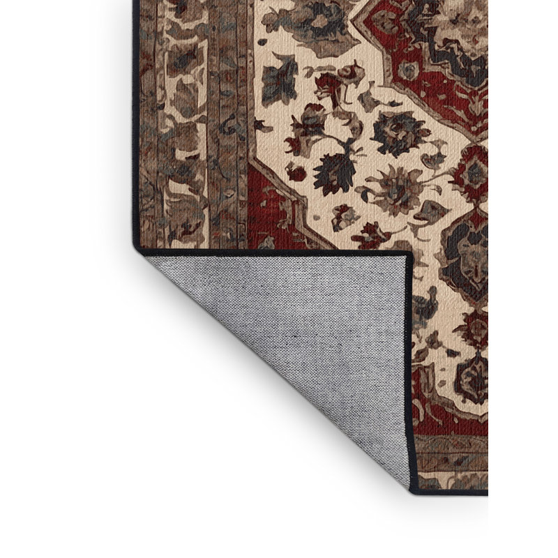 Tapis brun lavable à la machine, Carré 4 pi