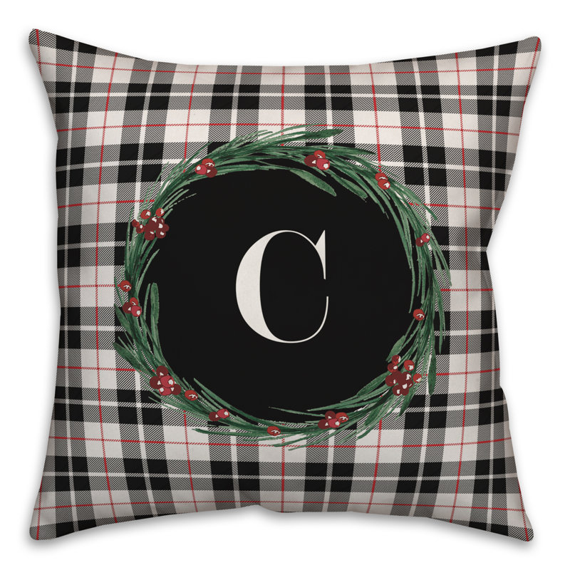 Checkered Throw Pillow, C