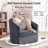 360-Degree Swivel Upholstered Armchair with Accent Pillow-367928025