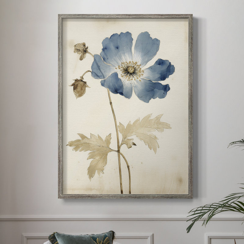 Reproduction encadrée FLORAL Series XXXIII - bois massif, H 11 po x l 9 po