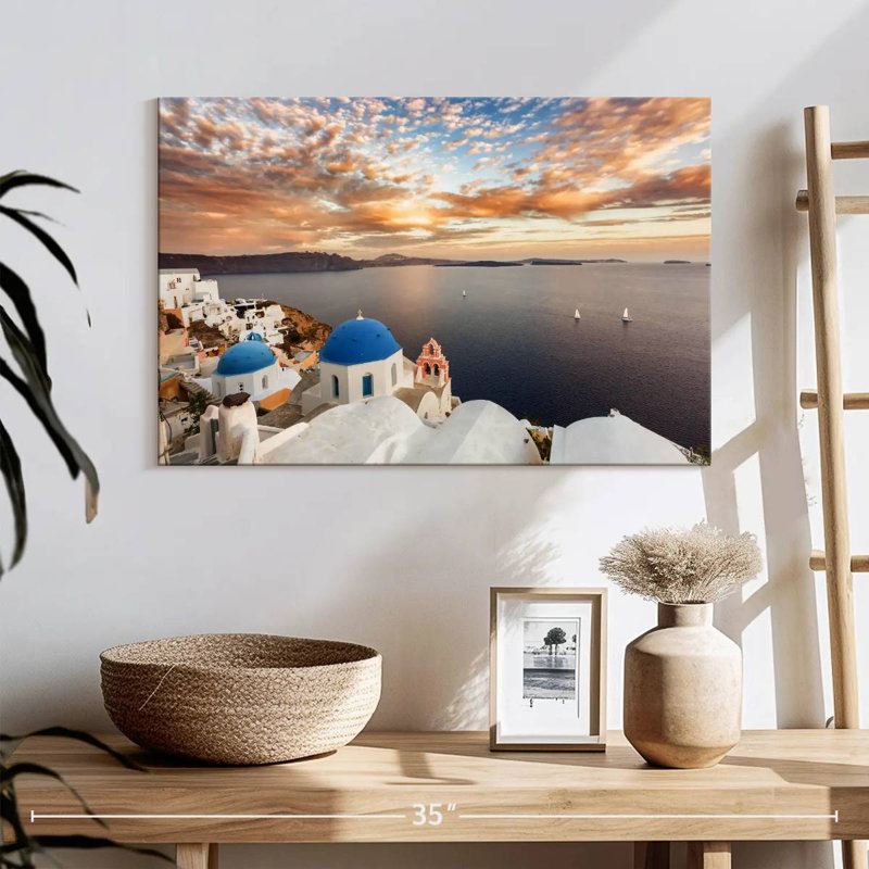 Nicci Santorini, coucher de soleil nuageux, H 16 po x l 24 po