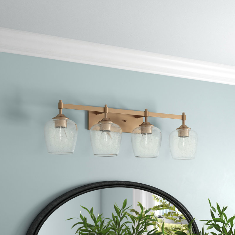 Pardeesville 4 - Light Vanity Light, Satin Brass
