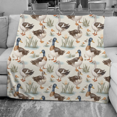 Duck Animal Brown Fleece Blanket