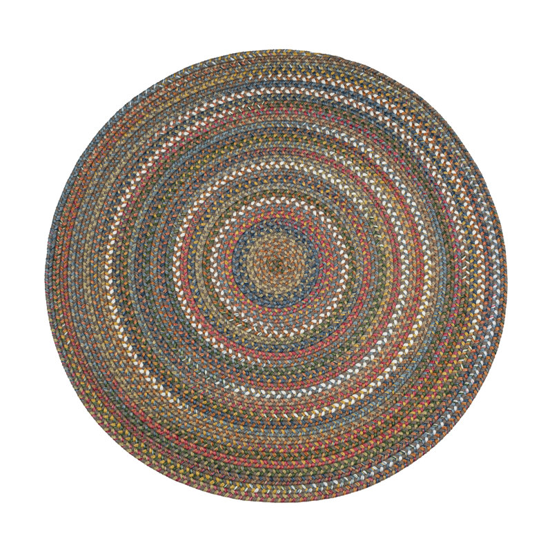 Tapis intérieur / extérieur bronze fait à la main Orval, Rond 6 pi