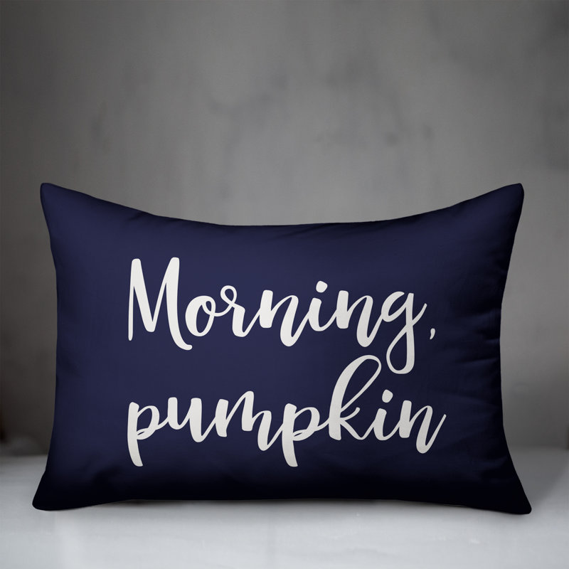  Coussin Good Morning, Pumpkin, Bleu marine