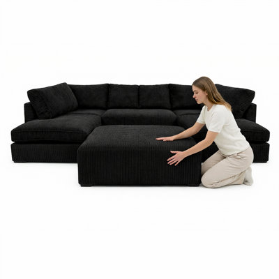 7 Seater Corduroy Sofa Bed