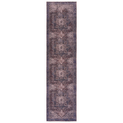 Tapis de couloir lavable 2 pi 6 po x 10 pi, antidérapant à poils courts pour la chambre à coucher, le salon et la cuisine (bourgogne) - Tapis de couloir polyvalent antidérapant