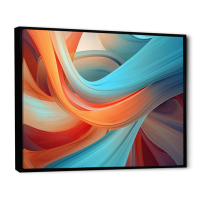 «Orange Blue Fractal Waters III», reproduction sur toile