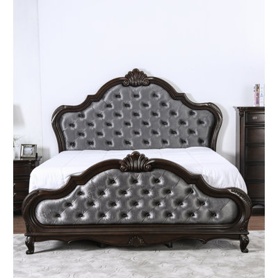 Walczak Vegan Leather Panel Bed