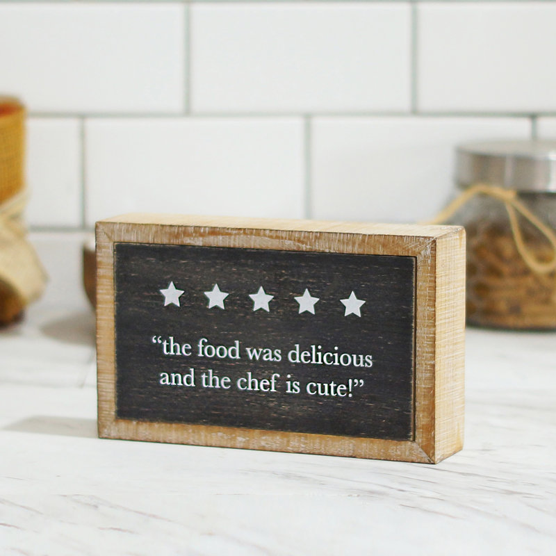 Enseigne de cuisine en bois 8 po