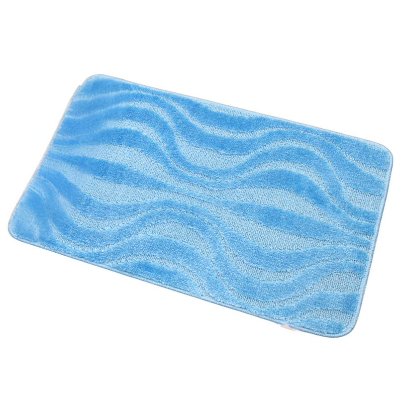 Polypropylene Plastic Bath Mat, Denim Blue