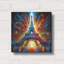 «Eiffel Tower Abstract» par Rey Klimt, art mural en métal-673351715