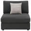 Chaise rembourrée sans accoudoirs avec coussins Duncan