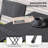 Outdoor 3 Pieces Folding Bistro Set, Waterproof PP Rattan Table and Chairs