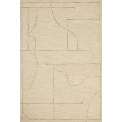 Tapis ivoire / taupe Jeremiah Brent x Loloi Barrow