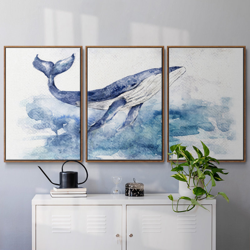 Beautiful Breach - Toile encadrée multi-pièces, Noyer, H 36 po x l 75 po x P 2 po
