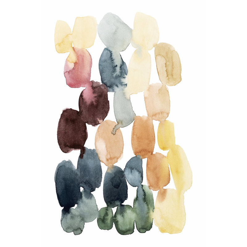«Desert Stones I» par Grace Popp - peinture sur toile tendue, H 36 po x l 24 po