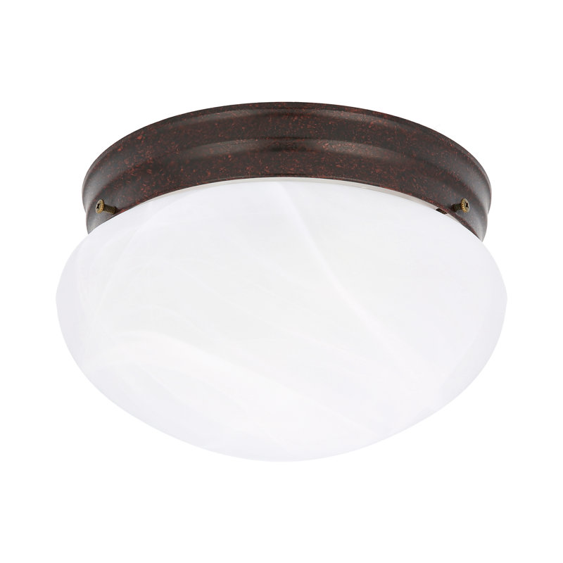 Plafonnier encastré simple 2 lumières 9,5 po Dittmer, Bronze huilé