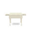 5 Piece Dining Room Furniture Set Includes a Rectangle Dining Table with Dropleaf and 4 Light Beige Linen Fabric Upholstered Chairs, Linen White-106914463-106914468-109975755